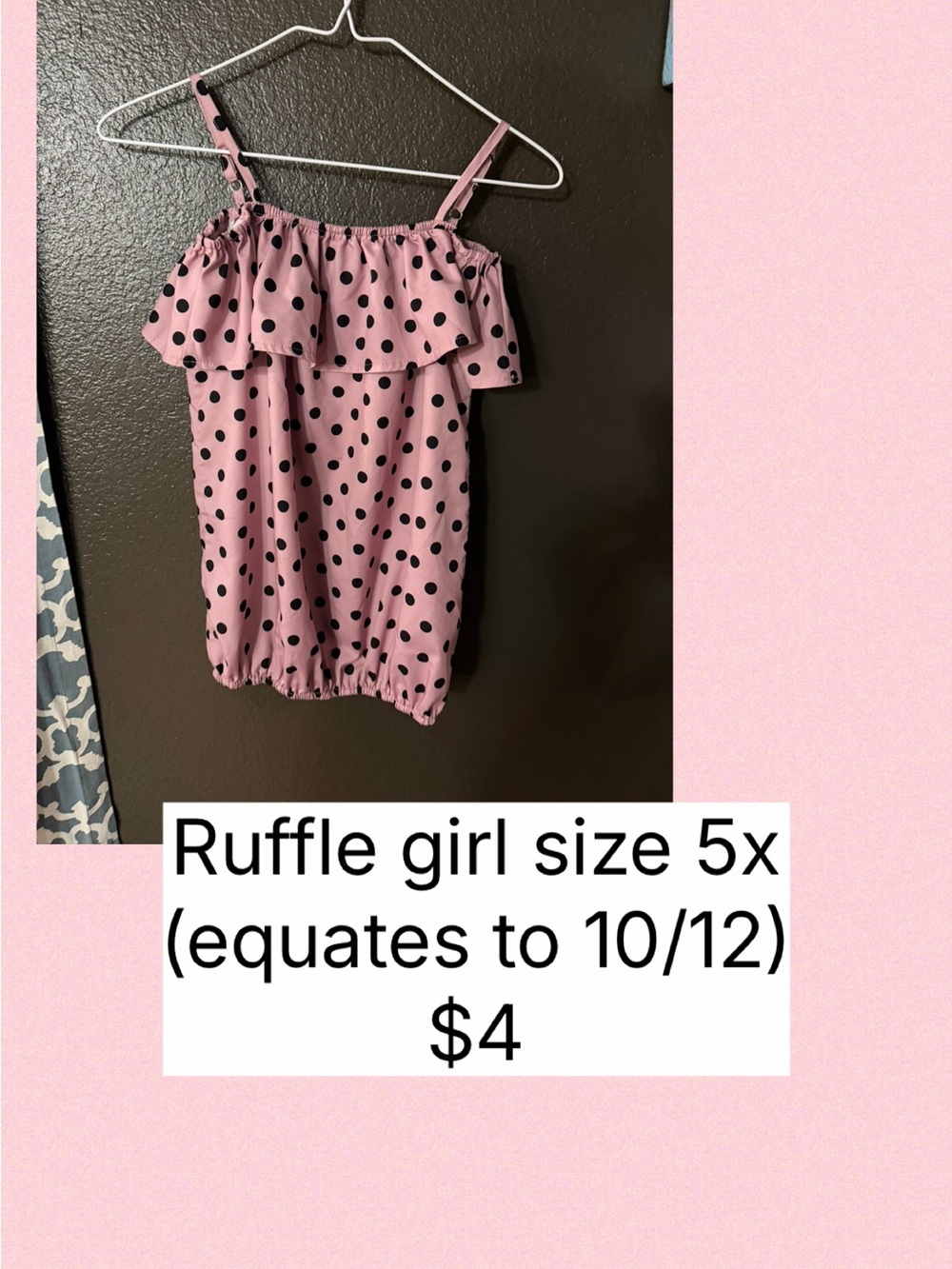 Purple Polka Dot Ruffle Girl brand Tank Top